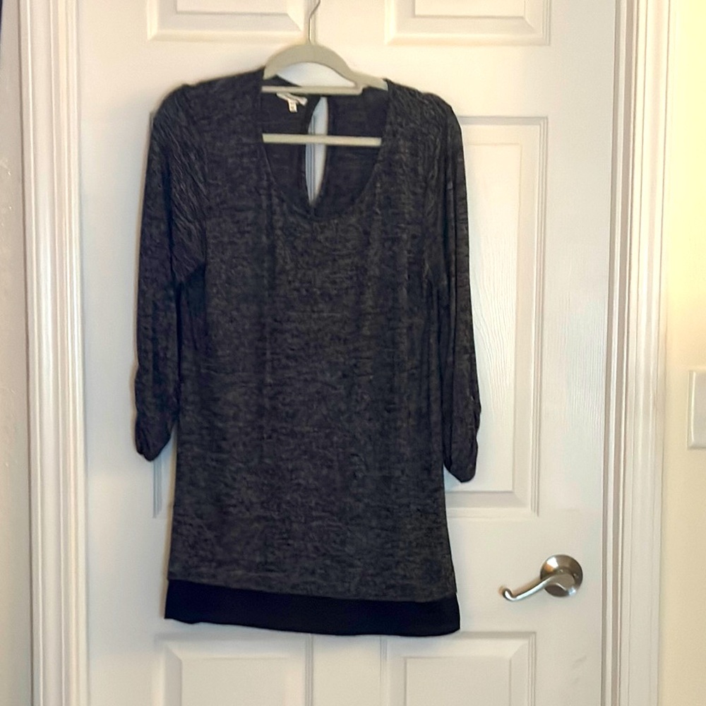 Maurices Charcoal and Black Knit Top